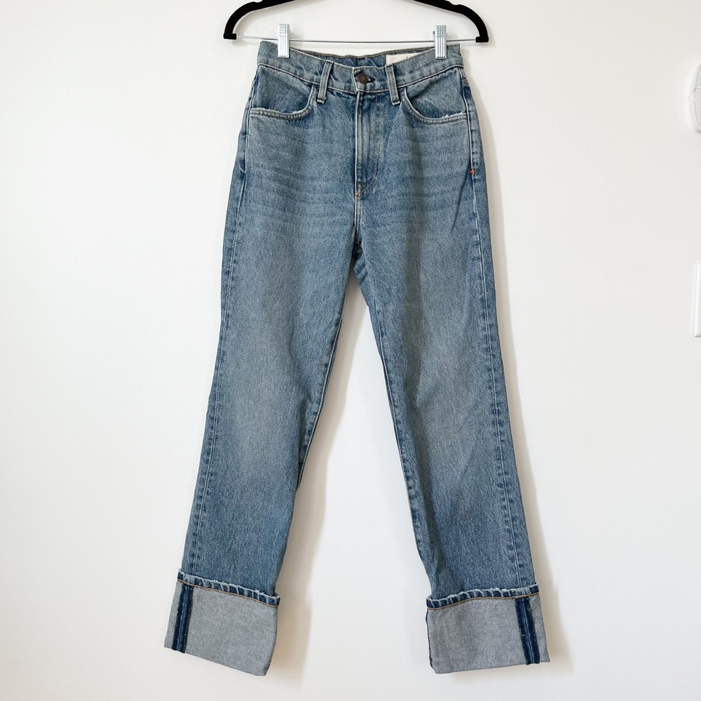 Imogene + Willie Sophie Wide Cuff Denim Jeans Womens 25